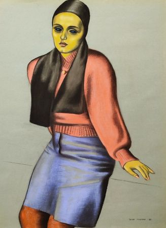 Рауф Туктар (Авторская графика - 
                  74 x 100 см) Подруга Модильяни