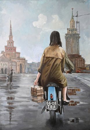 Анна Белан (Картина, живопись - 
                  70 x 100 см) Домой