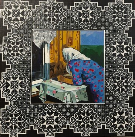 Лена Запрудских (Картина, живопись - 
                  70 x 70 см) Ожидание