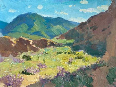 Илья Хахарев (Авторская графика - 
                  40 x 30 см) Солнечный день. Киргизия