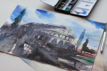 Дарья Парий (Авторская графика - 
                  36 x 26 см) Рим