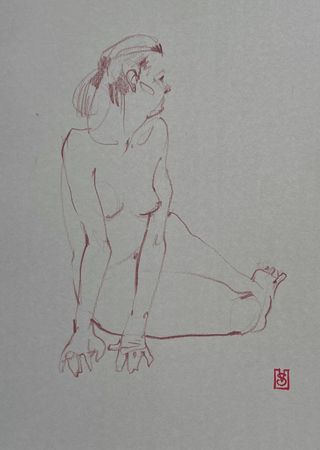 Виктория Севастьянова (Авторская графика - 
                  20 x 30 см) Ню