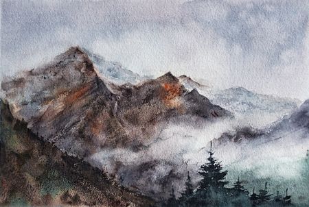Светлана Юматова (Авторская графика - 
                  27 x 18 см) Туманность