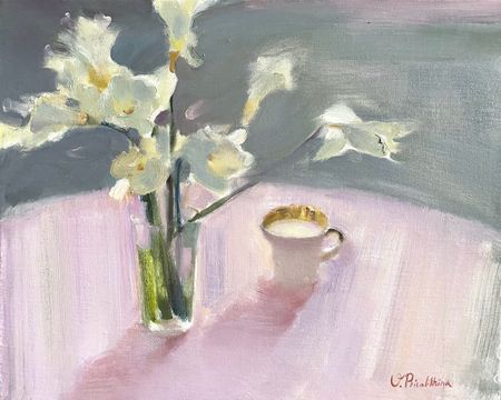 Валерия Привалихина (Картина, живопись - 
                  50 x 40 см) Нарциссы