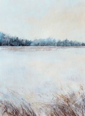 Светлана Юматова (Картина, живопись - 
                  28 x 38 см) Карелия зимой