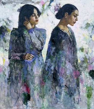 Ёкуб Бекназаров (Картина, живопись - 
                  120 x 150 см) Подруги