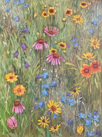 Залифа Хибатова (Картина, живопись - 
                  30 x 40 см) Цветущее
