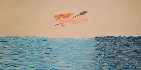 Оля Душкина (Картина, живопись - 
                  70 x 40 см) Времоре
