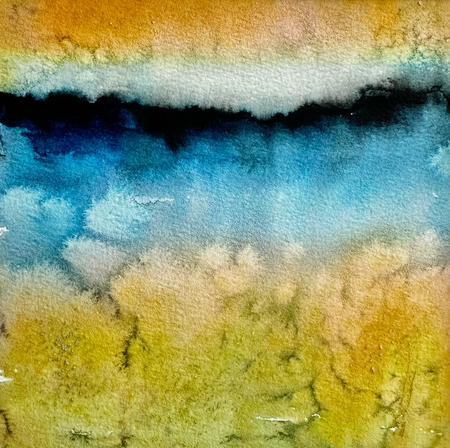 Анастасия Попова (Авторская графика - 
                  30 x 30 см) Вечер на Сылве, часть II