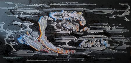 Александр Самодуров (Коллаж / ассамбляж - 
                  200 x 100 см) Предчувствие