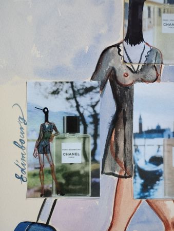 Наталья Лотарева (Авторская графика - 
                  36 x 51 см) Маршруты CHANEL (2)