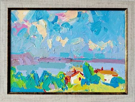 Олеся Лишаева (Картина, живопись - 
                  35 x 25 см) Пейзаж с облаками