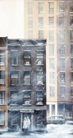 Анна Красная (Картина, живопись - 
                  55 x 95 см) Зима, новоселье