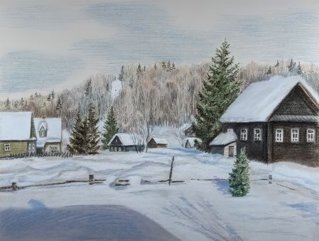 Александра Ларионова (Авторская графика - 
                  63 x 45 см) Март