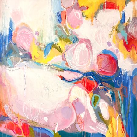 Анна Ганина (Картина, живопись - 
                  100 x 100 см) White landscape