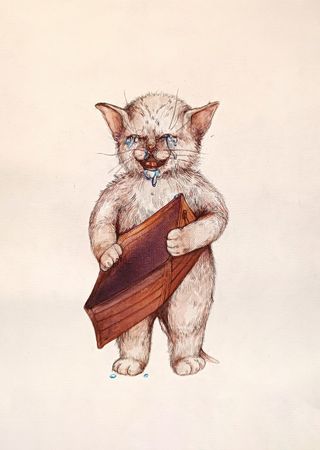 Оля Душкина (Авторская графика - 
                  33.5 x 45 см) Делулу