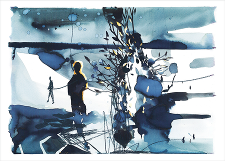 Янина Болдырева (Графика печатная - 
                  70 x 50 см) Без названия 5