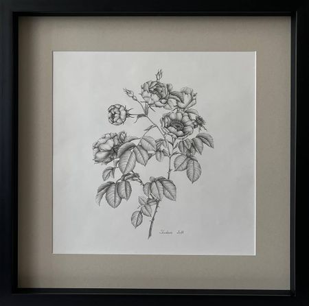 ELENA SKUTOVA (Авторская графика - 
                  57 x 57 см) Flowers #7