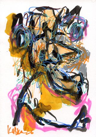 Дмитрий Кавка (Авторская графика - 
                  21 x 29.7 см) Человек