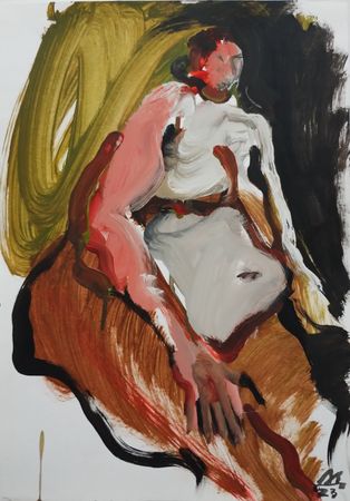 Диана Дербеденева (Авторская графика - 
                  30 x 42 см) Бодипозитив