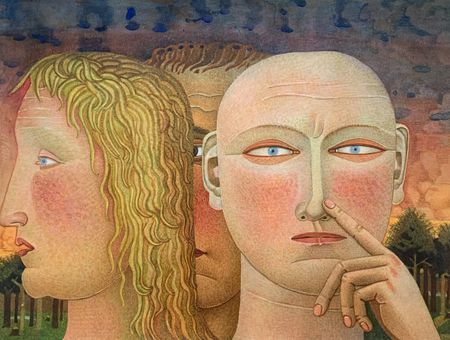 Иван Афонский (Авторская графика - 
                  49 x 37 см) Портреты 1