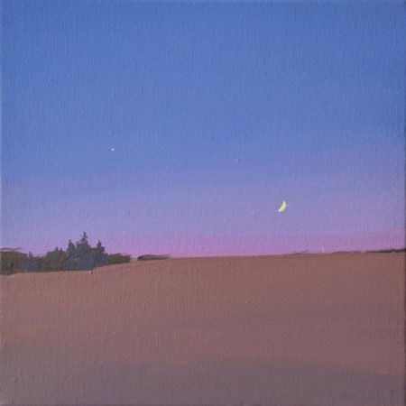 Александра Савина (Картина, живопись - 
                  30 x 30 см) Ночной месяц