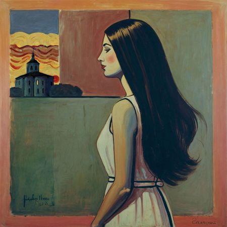 Александр Галяцкий (Графика цифровая (принты) - 
                  60 x 60 см) Алена. Смоленск