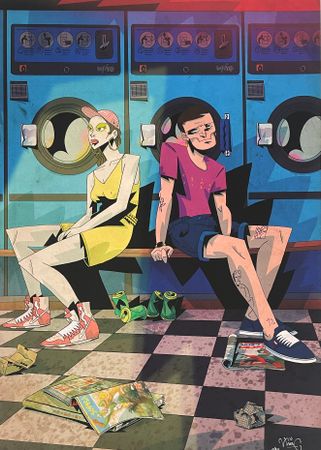 Илья Кейс (Графика цифровая (принты) - 
                  50 x 70 см) LAUNDROMAT