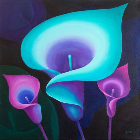 Юлия Пухова (Картина, живопись - 
                  50 x 50 см) Tropical 19