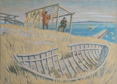 Екатерина Маланьина (Авторская графика - 
                  35 x 25 см) Сон карабаса