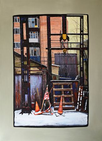 Анастасия Нестерова (Картина, живопись - 
                  105 x 147 см) Серия "Мой завод. Зима"