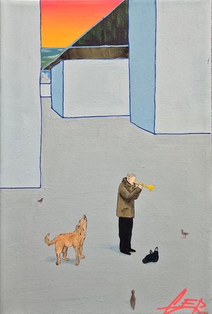 Мария Гер (Картина, живопись - 
                  20 x 30 см) Дуэт