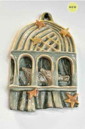 Нисо Атаханова (Объект - 
                  16.5 x 25.5 см) Замок со звездами