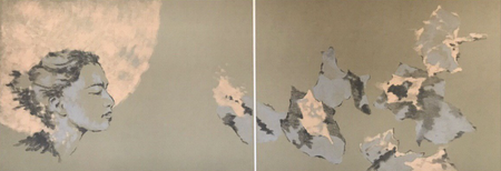 Станислав Банкасов (Авторская графика - 
                  200 x 75 см) Цветущая сакура. Cherry blossoms