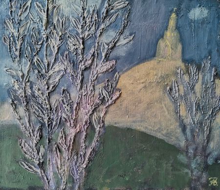 Зарина Абисалова (Картина, живопись - 
                  35 x 30 см) Вербное воскресенье