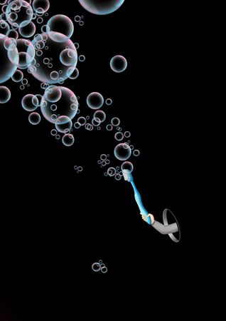 Александр Зайцев (Графика цифровая (принты) - 
                  21 x 29.7 см) Рука с зубной щёткой