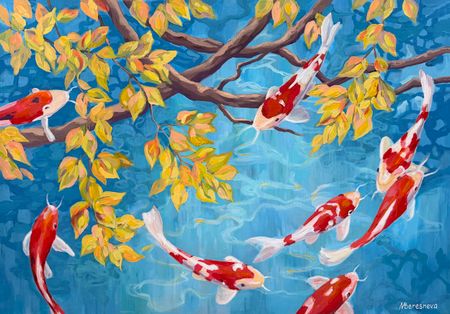 Марина Береснева (Картина, живопись - 
                  100 x 70 см) Солнечные блики в бирюзовой воде