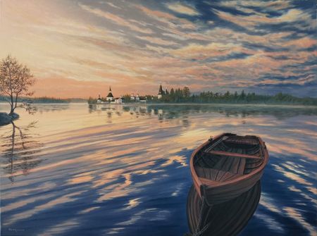 Елена Истомина (Картина, живопись - 
                  80 x 60 см) На Валдайском озере
