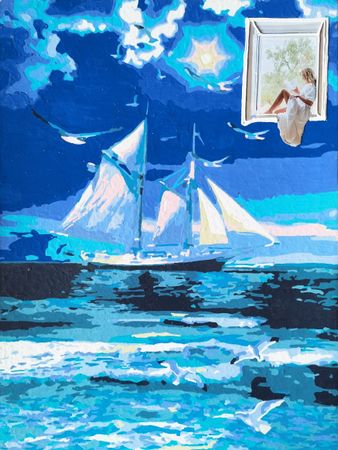 Ирина БАСТ (Авторская графика - 
                  28 x 38 см) Море между страницами