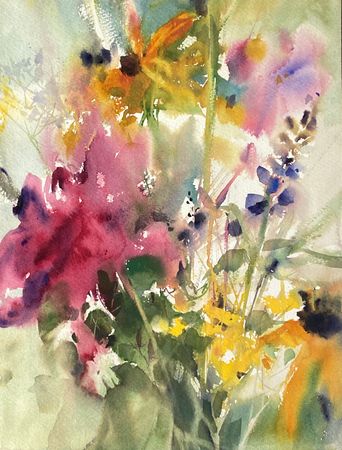 Анна Богинская (Авторская графика - 
                  30 x 40 см) Дачное