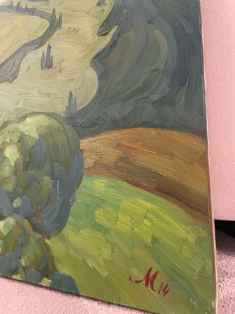 Марианна Чайка (Картина, живопись - 
                  70 x 50 см) Диптих. Симфония Зеленых Гор. Часть 1