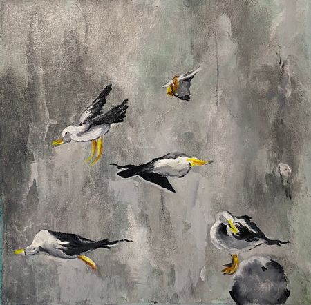 Лена Троянская (Картина, живопись - 
                  30 x 30 см) Кружение