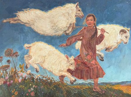 Залифа Хибатова (Графика цифровая (принты) - 
                  40 x 30 см) Заоблачно
