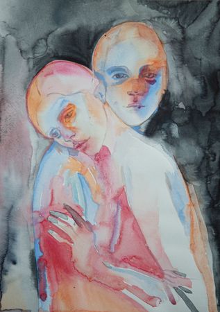 Елизавета Журавлева (Авторская графика - 
                  29 x 40 см) Испытание