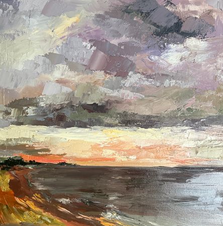 Оксана Горбунова (Картина, живопись - 
                  70 x 70 см) Еще один закат у моря
