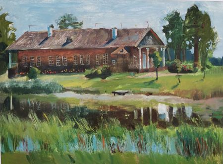 Регина Буглеева (Авторская графика - 
                  47 x 37 см) Тюльпаны в Тригорском