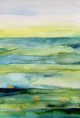 Ольга Ширяева (Авторская графика - 
                  27 x 38.6 см) Луга