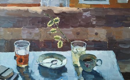 Илья Шанин (Картина, живопись - 
                  65 x 40 см) Ветка Ивы