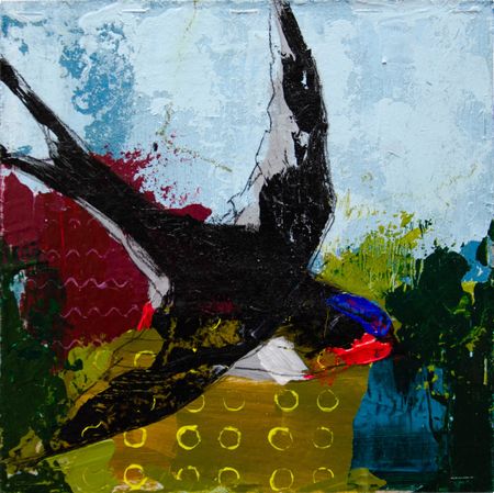 Анастасия Нугуманова (Картина, живопись - 
                  20 x 20 см) Ласточка №4