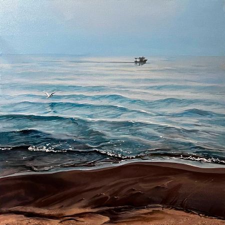 Александра Курьянова (Картина, живопись - 
                  60 x 60 см) Волны